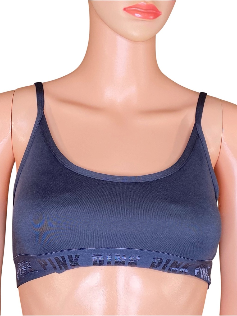 PINK Victoria's Secret Sports Bra Gray Seamless Size Small